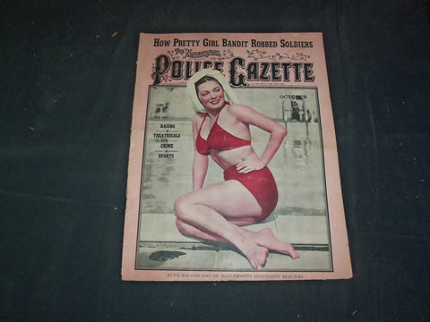 1944 OCTOBER THE NATIONAL POLICE GAZETTE MAGAZINE - RUTH ROLAND - B 5911