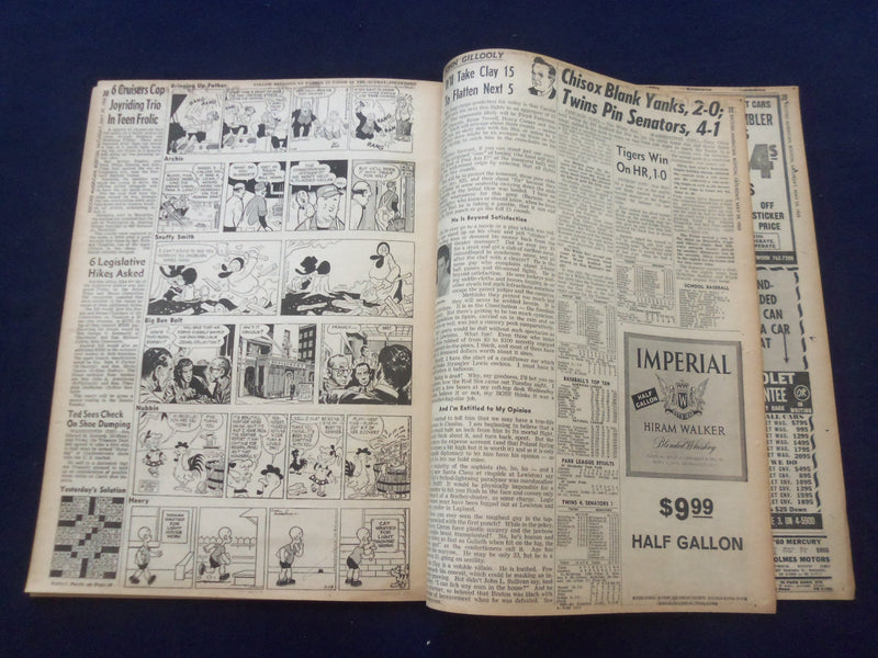 1965 MAY 29 BOSTON RECORD AMERICAN NEWSPAPER -REV. GREELY DEATH THREAT - NP 6299