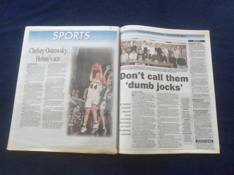 1999 JAN 21 THE BACK MOUNTAIN LEADER NEWSPAPER-SHAVERTOWN, PA-A. MADAYA -NP 6169