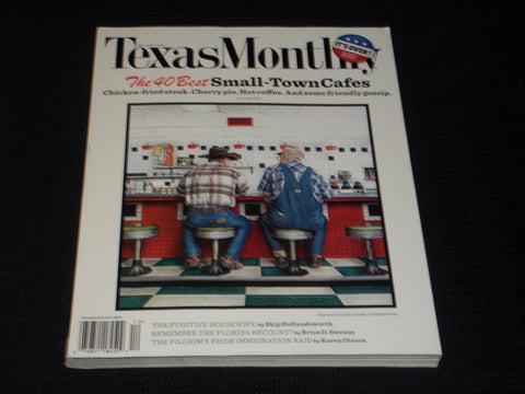 2008 DECEMBER TEXAS MONTHLY MAGAZINE - JAKE & DOROTHY'S CAFÉ COVER - E 7495