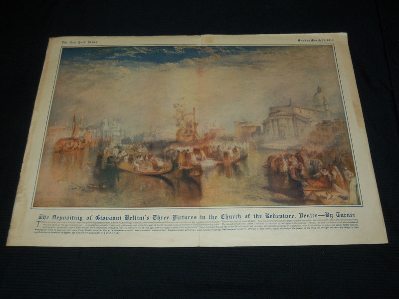 1913 MARCH 23 NEW YORK TIMES EASTER NUMBER SECTION - J. P. MORGAN ART - NP 5620
