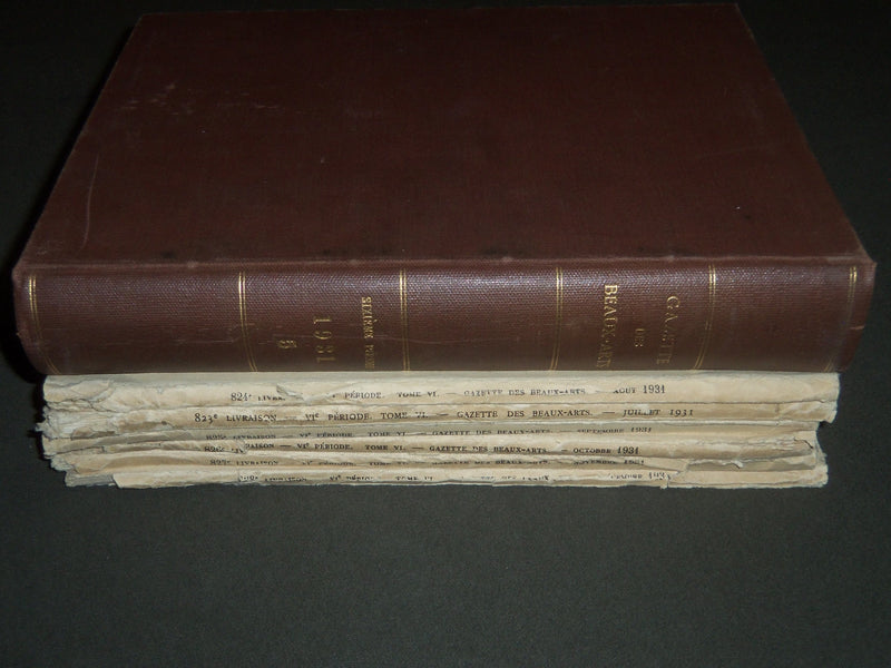 1931 GAZETTE DES BEAUX-ARTS FRENCH MAGAZINE LOT OF 6 - COMPLETE YEAR - O 3038
