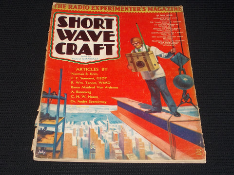1931 JUNE JULY SHORT WAVE CRAFT MAGAZINE VERY NICE FRONT COVER - E 109
