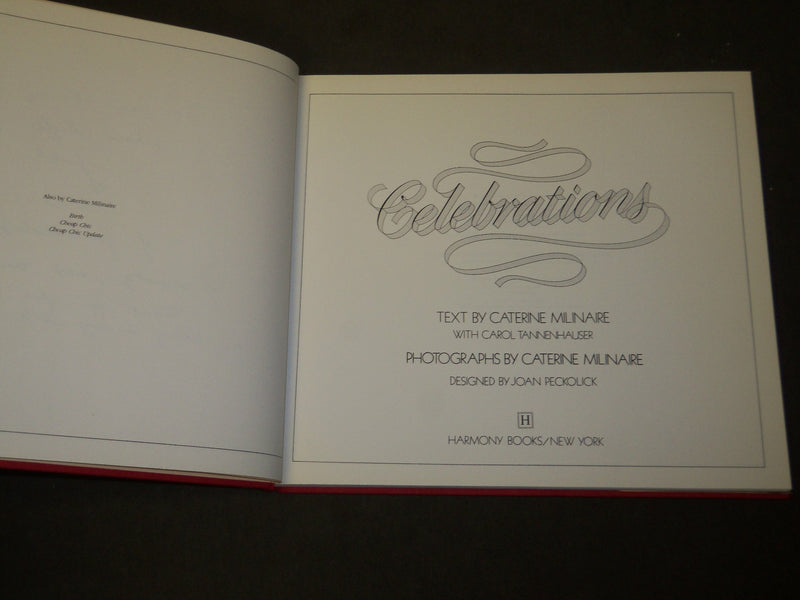 1981 CELEBRATIONS BOOK INSCRIBED BY CATERINE MILINAIRE - FIRST EDITION - KD 5337