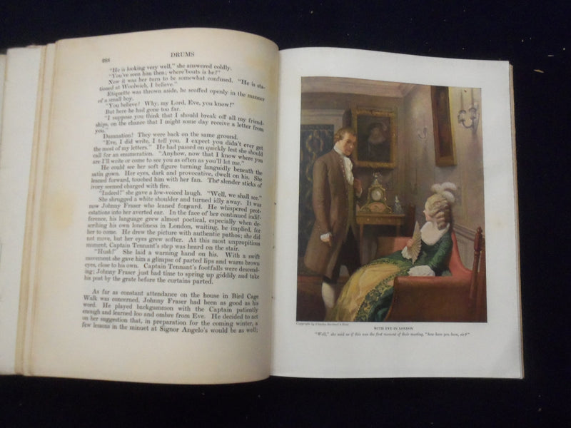 1928 DRUMS HARDCOVER BOOK BY JAMES BOYD, PICTURES BY N.C. WYETH - KD 8358