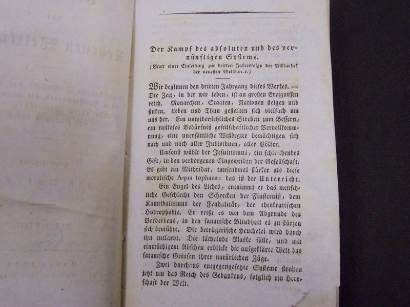 1830 BIBLIOTEK DER NEUESTEN WELTKUNDE BY MALTEN GERMAN VOLUME - KD 3678