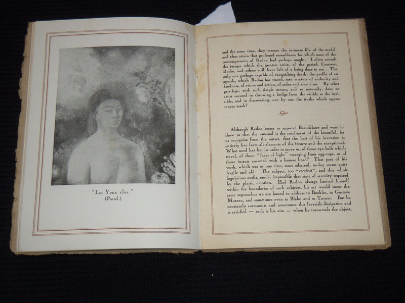 1928 ODILON REDON EXHIBITION OF PAINTINGS CATALOGUE - J 8103