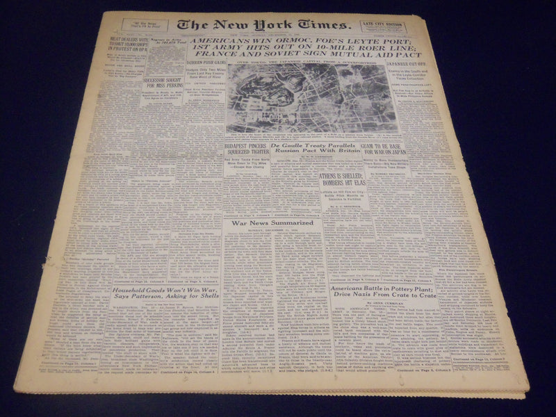 1944 DECEMBER 1 NEW YORK TIMES - AMERICANS WIN ORMOC - NT 3694