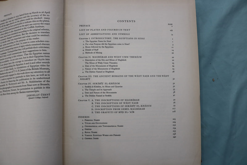 1955 THE INSCRIPTIONS OF SANAI PART II HARDCOVER BOOK - KD 9710