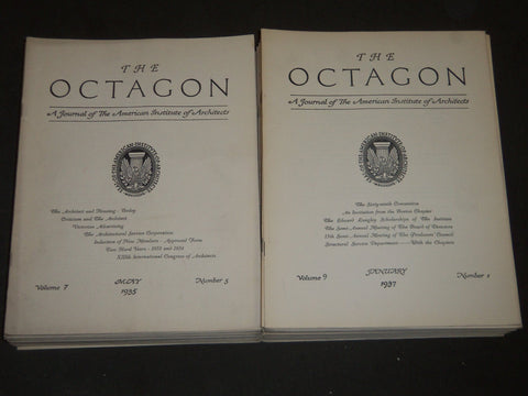 1935-1940 THE OCTAGON JOURNAL OF AMERICAN INSTITUTE LOT OF 39 ISSUES - O 529C