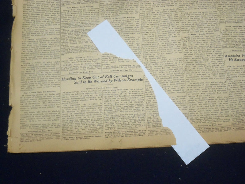 1922 MARCH 29 NEW YORK TIMES - RICKARD NOT GUILTY - NT 8322