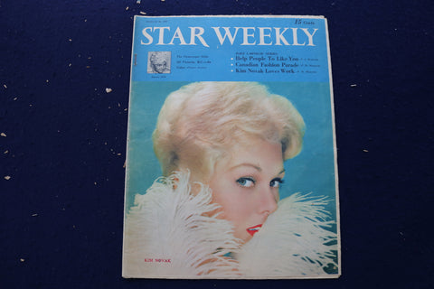 1957 MARCH 30 STAR WEEKLY MAGAZINE - KIM NOVAK COVER - E 23029