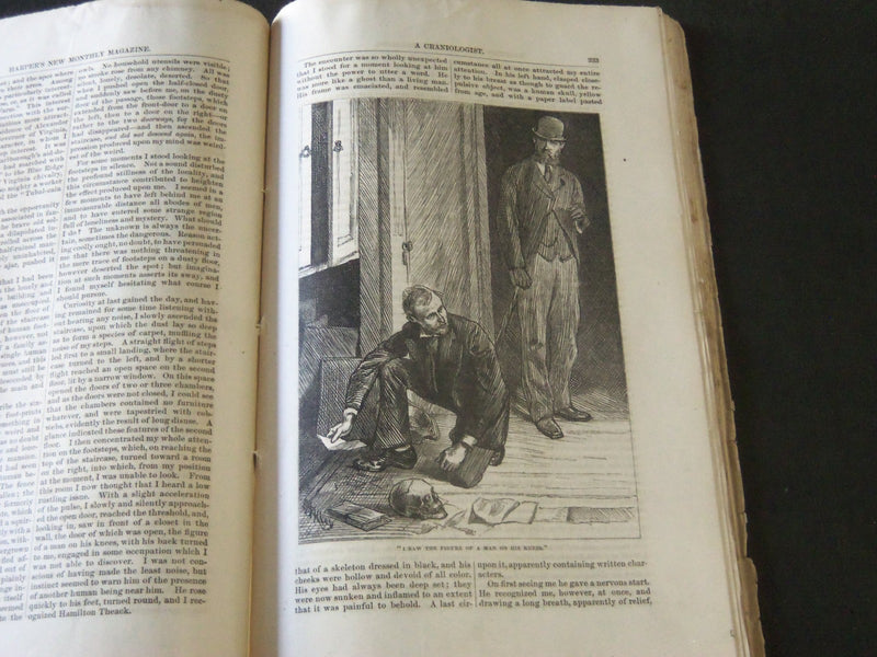 1877 HARPER'S MONTHLY MAGAZINE LOT OF 8 ISSUES - NICE ILLUSTRATIONS- WR 503