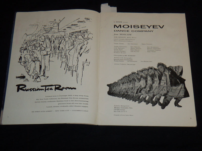 1960 MOISEYEV DANCE COMPANY TOUR BOOK - GREAT PHOTOS - J 8897