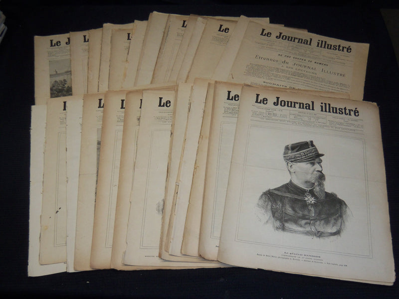 1887 LE JOURNAL ILLUSTRE MAGAZINES LOT OF 28 - GREAT ILLUSTRATIONS - NP 1812N