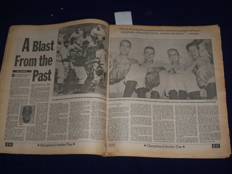 1990 SEPTEMBER 27 PHILADELPHIA DAILY NEWS - PHILLY'S CHAMPS OF OLD - NP 2971
