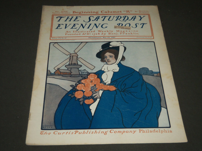 1901 MAY 25 THE SATURDAY EVENING POST MAGAZINE - ILLUSTRATED COVER - SP 534