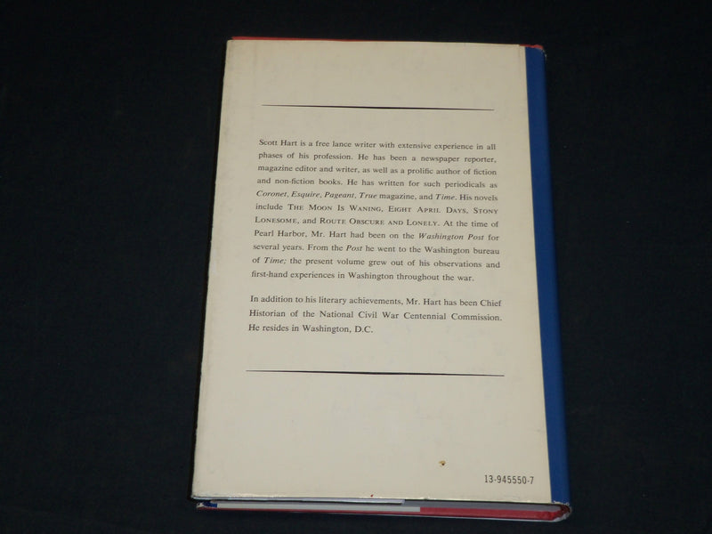 1970 WASHINGTON AT WAR HARDCOVER BOOK INSCRIBED BY SCOTT HART - D 486