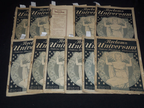 1912-1913 RECLAMS UNIVERSUM GERMAN MAGAZINE LOT OF 12 - O 2596U