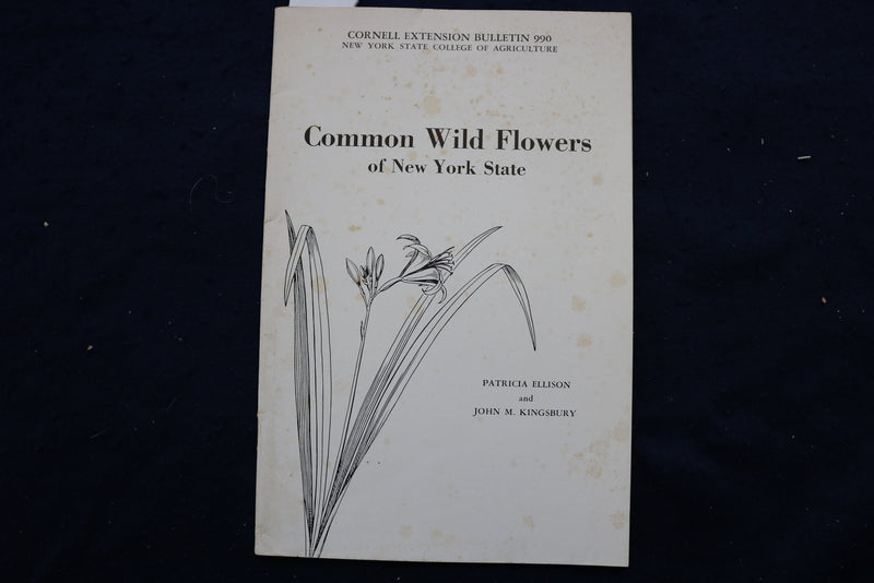 1965 COMMON WILD FLOWERS OF NEW YORK STATE SOFTCOVER BOOK - K 996