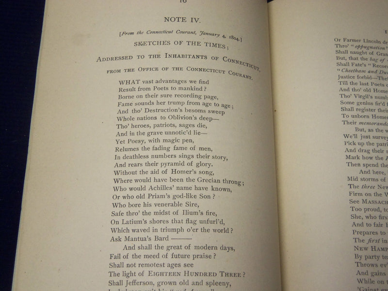 1878 NOTES BY WM. C. FOWLER SOFTCOVER BOOK - HARTFORD - J 4412