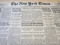 1930 MARCH 19 NEW YORK TIMES - SENATORS IN STORM OVER HUSTON PAPERS - NT 5651