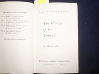 1958 THE WORLD OF THE TALMUD HARDCOVER BOOK BY MORRIS ADLER - KD 8955