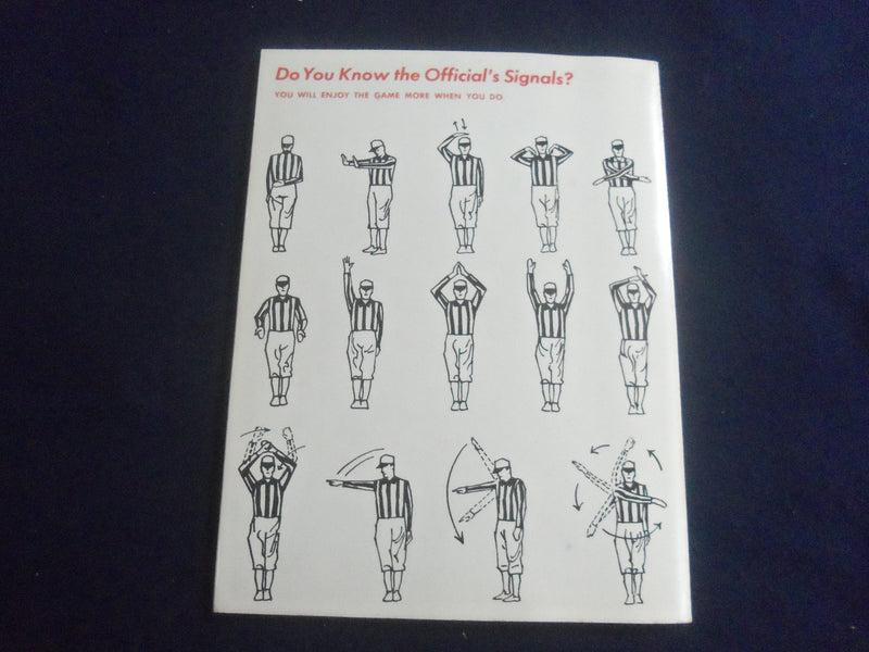 1964 FOOTBALL RULES IN PICTURES MAGAZINE - PROFESSSIONAL AND COLLEGE - SP 6481A