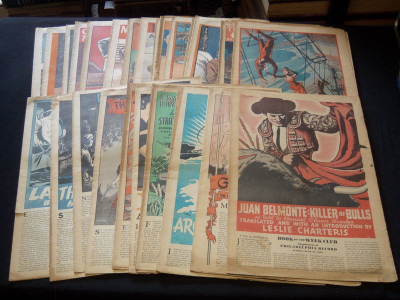 1937 PHILADELPHIA RECORD BOOK OF THE WEEK CLUB SUPPLEMENTS LOT OF 26 - NP 2399X
