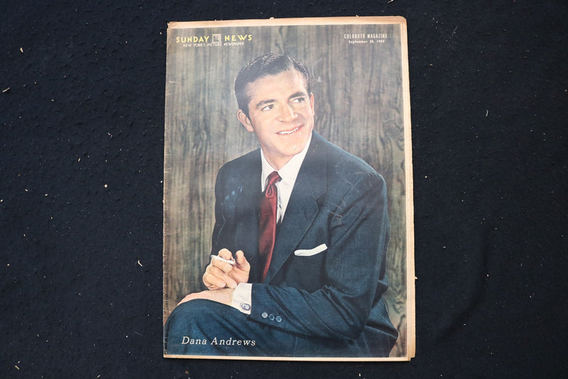 1955 SEP 25 SUNDAY NY NEWS COLOROTO MAGAZINE - DANA ANDREWS COVER - E 26165