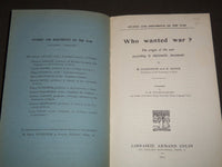 1915 WHO WANTED WAR? SOFTCOVER BOOK BY E. DURKHEIM AND E. DENIS - J 7200