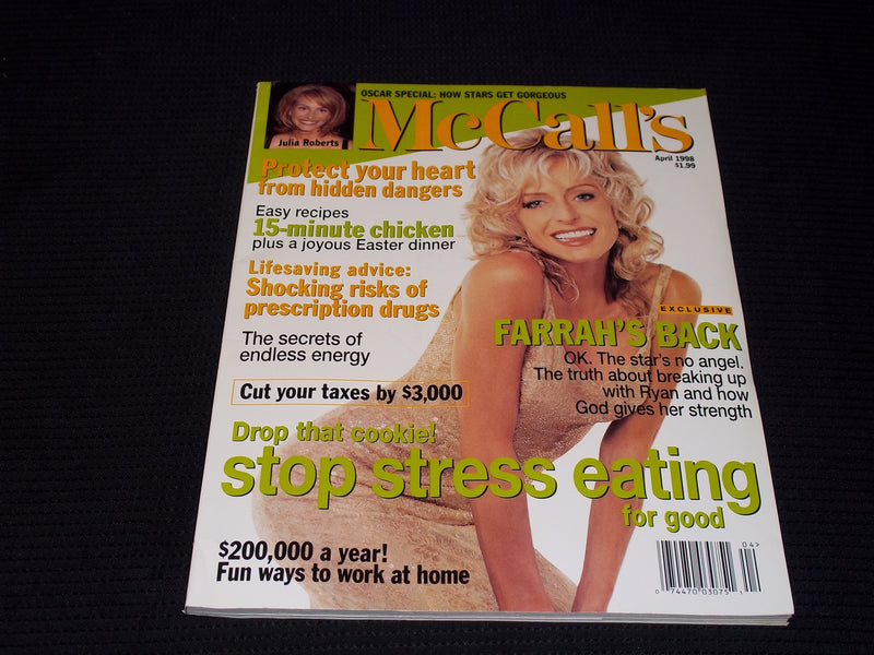 1998 APRIL MCCALL'S MAGAZINE - FARRAH FAWCETT FRONT COVER - E 13398
