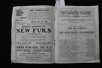 1910 SEPTEMBER 10 GET RICH QUICK WALLINGFORD PROGRAM - GEORGE M. COHAN - K 1962