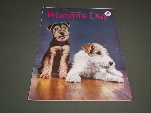 1950 JANUARY WOMAN'S DAY MAGAZINE - DOGS COVER - SP 7477