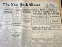 1922 MAY 15 NEW YORK TIMES - ALLIES PLAN MEETING AT HAGUE JUNE 15 - NT 5817