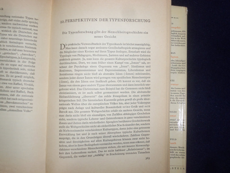 1951 MENSCHEN KENNTNIS HARDCOVER BOOK-RICHARD MULLER-FREIENFELS-GERMAN - KD 9002