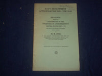 1942 NAVY DEPARTMENT APPROPRIATION BILL FOR 1942 - J 6459