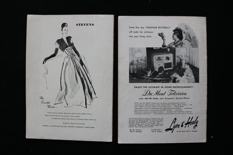 1945-1947 CIVIC OPERA HOUSE PROGRAMS - CHICAGO, ILLINOIS - LOT OF 2 - K 1994