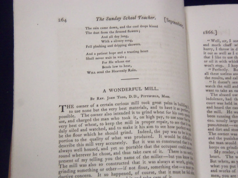 1866 THE SUNDAY SCHOOL TEACHER VOLUME #1 MAGAZINE LOT OF 4 ISSUES - O 2842