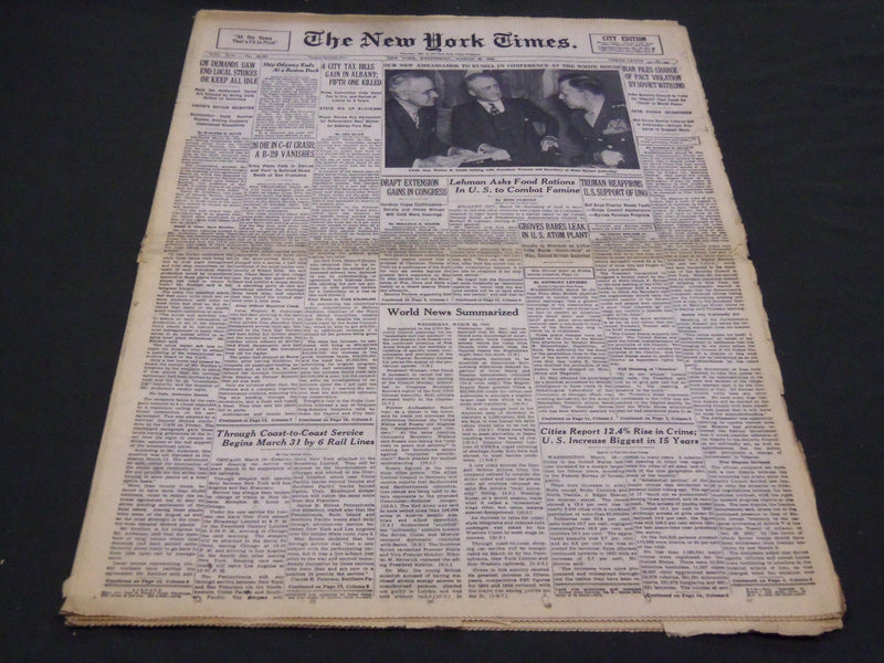 1946 MARCH 20 NEW YORK TIMES - 26 DIE IN C-47 CRASH - NT 4233