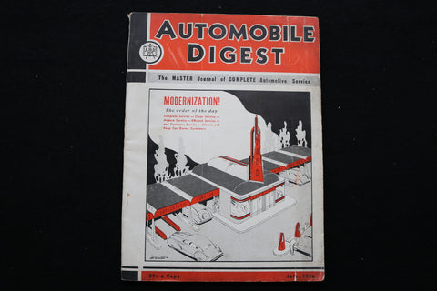 1936 JULY AUTOMOBILE DIGEST MAGAZINE - MODERNIZATION! COVER - SP 4183S