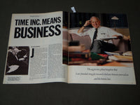 1989 FEB 26 NEW YORK TIMES MAGAZINE SECTION - TIME INC. MEANS BUSINESS - J 3113