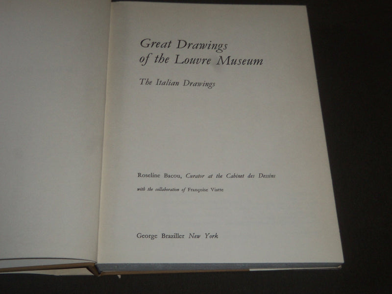 1968 GREAT DRAWINGS OF THE LOUVRE MUSEUM BY ROSELINE BACOU - KD 4072