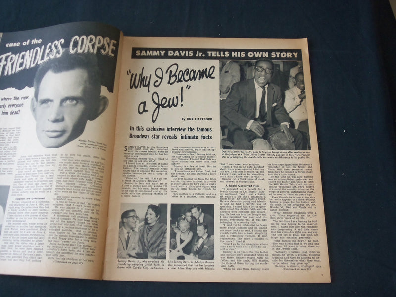 1958 JANUARY THE NATIONAL POLICE GAZETTE MAGAZINE - SAMMY DAVIS JR. - B 5681