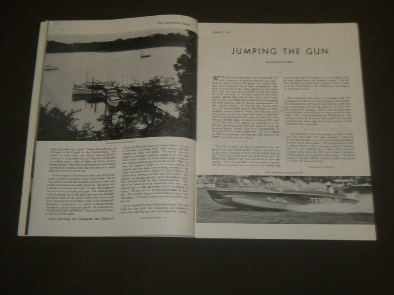 1950 AUGUST CHESAPEAKE SKIPPER MAGAZINE - VOLUME 7 NO. 2 - B 6588