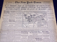 1944 JUL 29 NEW YORK TIMES U. S. TROOPS JOIN IN OUTSKIRTS OF COUTANCES - NT 1648