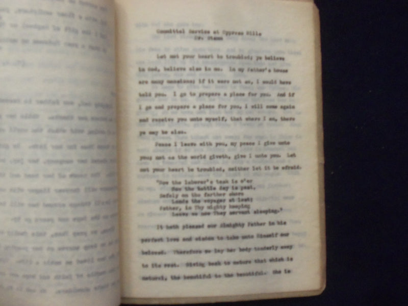 1936 ANNA HART MERRILL 1854-1936 MEMORIAL SERMON SOFTCOVER BOOKLET - K 227