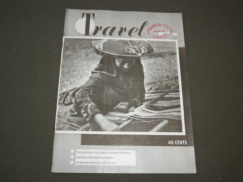 1948 MAY TRAVEL MAGAZINE - WEAVING IN THE ANDES- SP 9424
