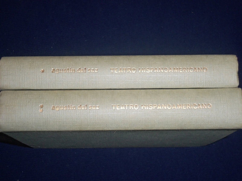 1963 TEATRO HISPANOAMERICANO BY AGUSTIN DEL SAZ VOLUME LOT OF 2 SPANISH- KD 2473