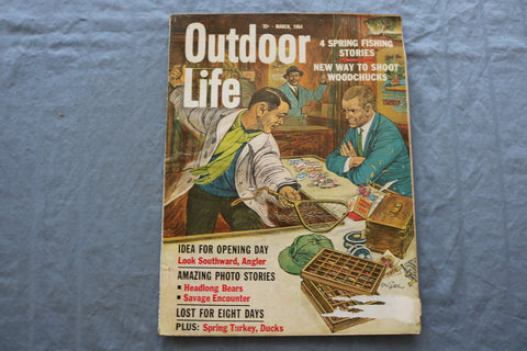 1964 MARCH OUTDOOR LIFE MAGAZINE - 4 SPRING FISHING STORIES COVER - SP 6183P